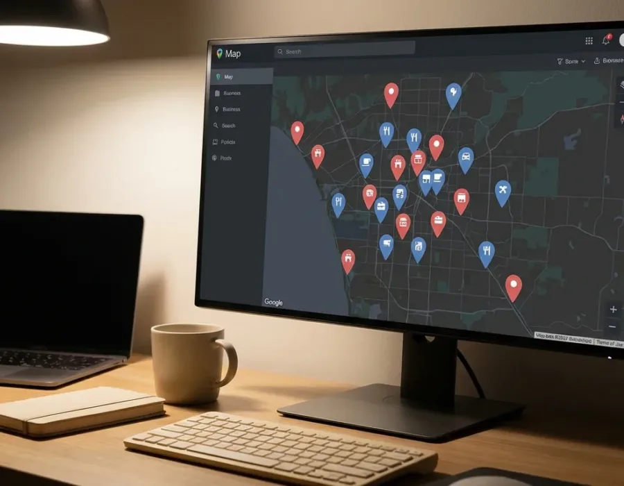 Illustration du référencement local sur Google Maps